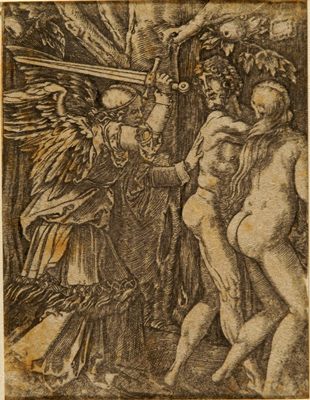 Raimondi Marcantonio - Cacciata di Adamo ed Eva dal paradiso terrestre (dalla serie: Piccola passione)